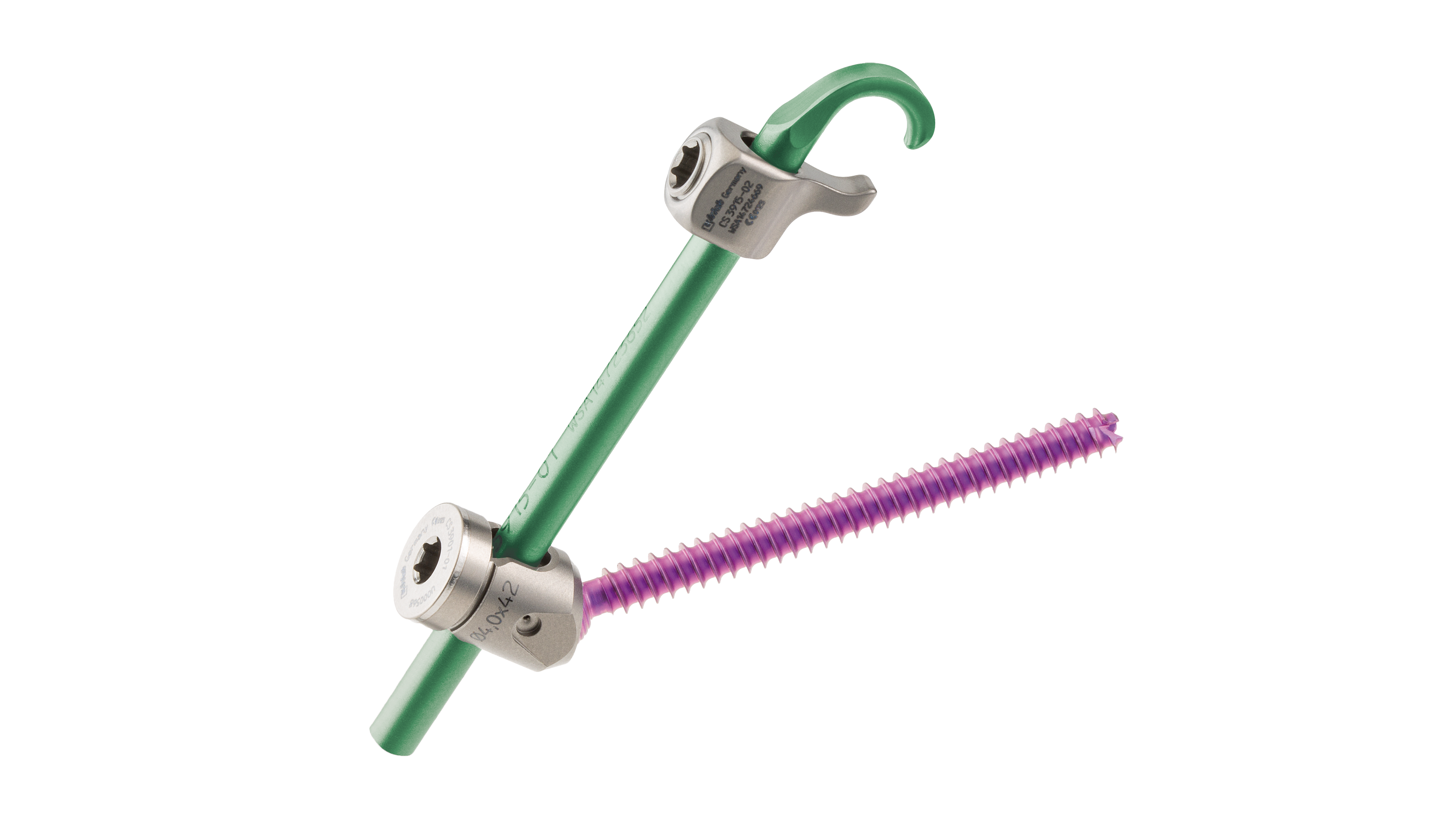 Vis neon³ d'ulrich medical avec pince lamaire atlas pour le vissage transarticulaire C1/C2