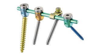 Overview picture of the dorsal rod-screw-system neon³ from ulrich medical