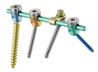 Übersichtsbild des dorsalen Stab-Schrauben-Systems neon³ der Firma ulrich medical