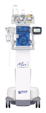 Front view of the contrast media injector Max 3 of the company ulrich medical | © ulrich medical. All rights reserved. Use, reproduction or transfer without express authorization is not permitted.